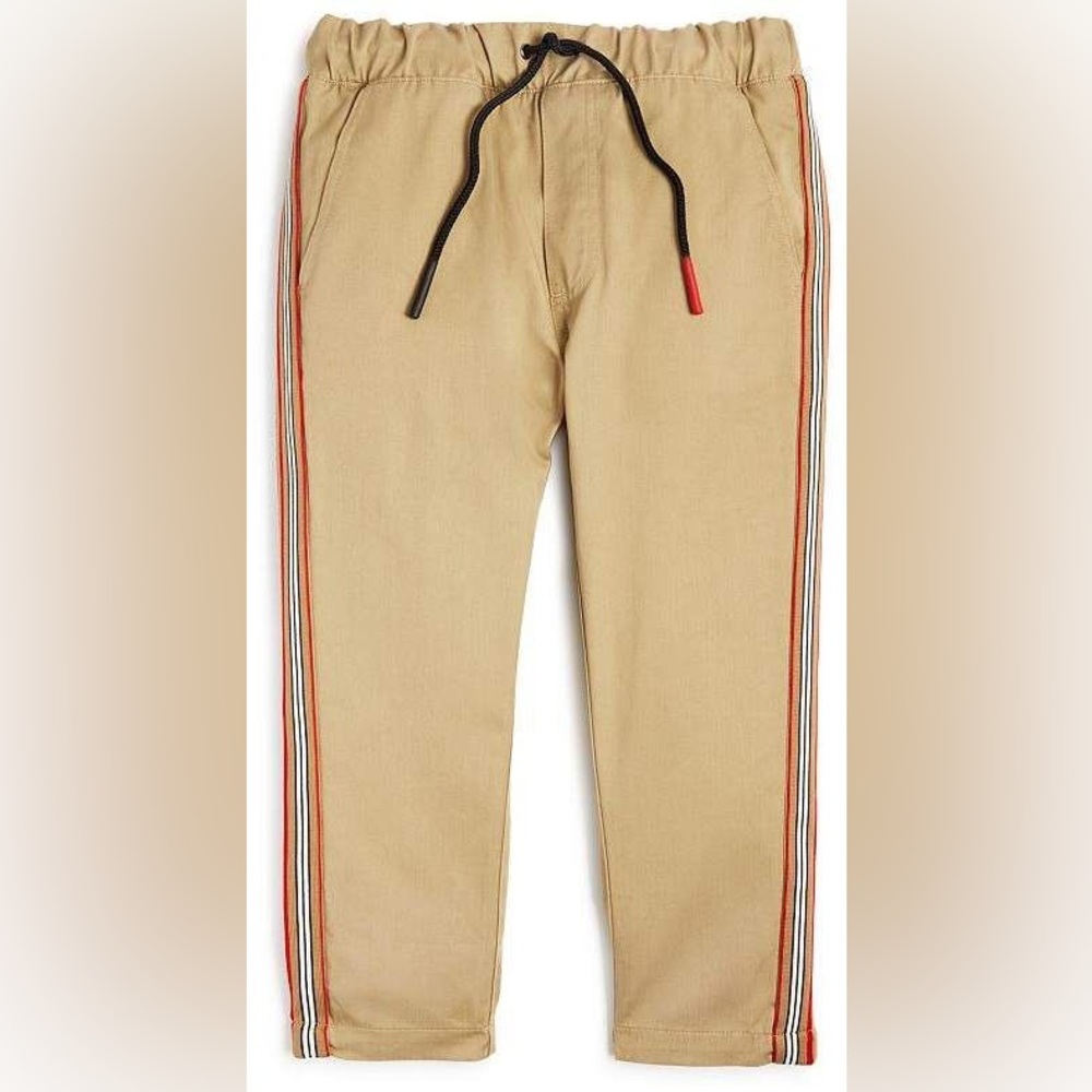 Boys Burberry Curran icon strip pants- size 2T